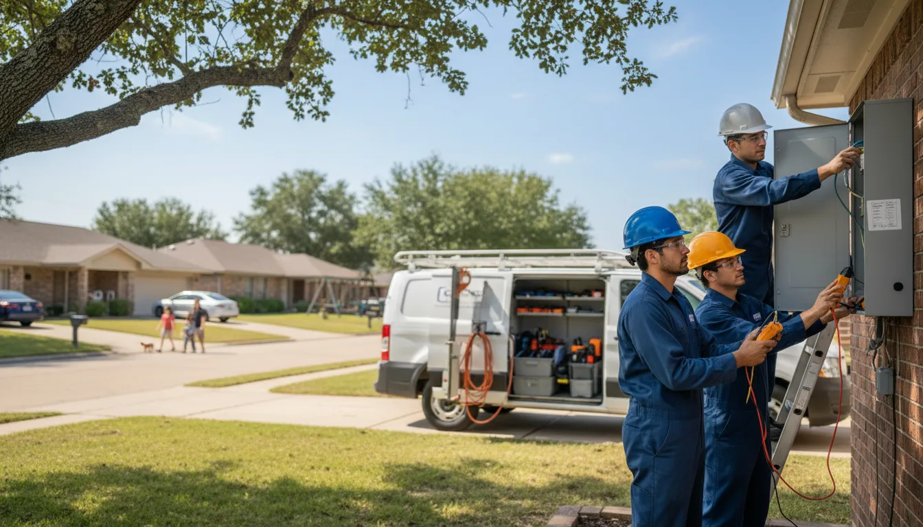 Certified electrician providing emergency electrical services in Dryden, TX